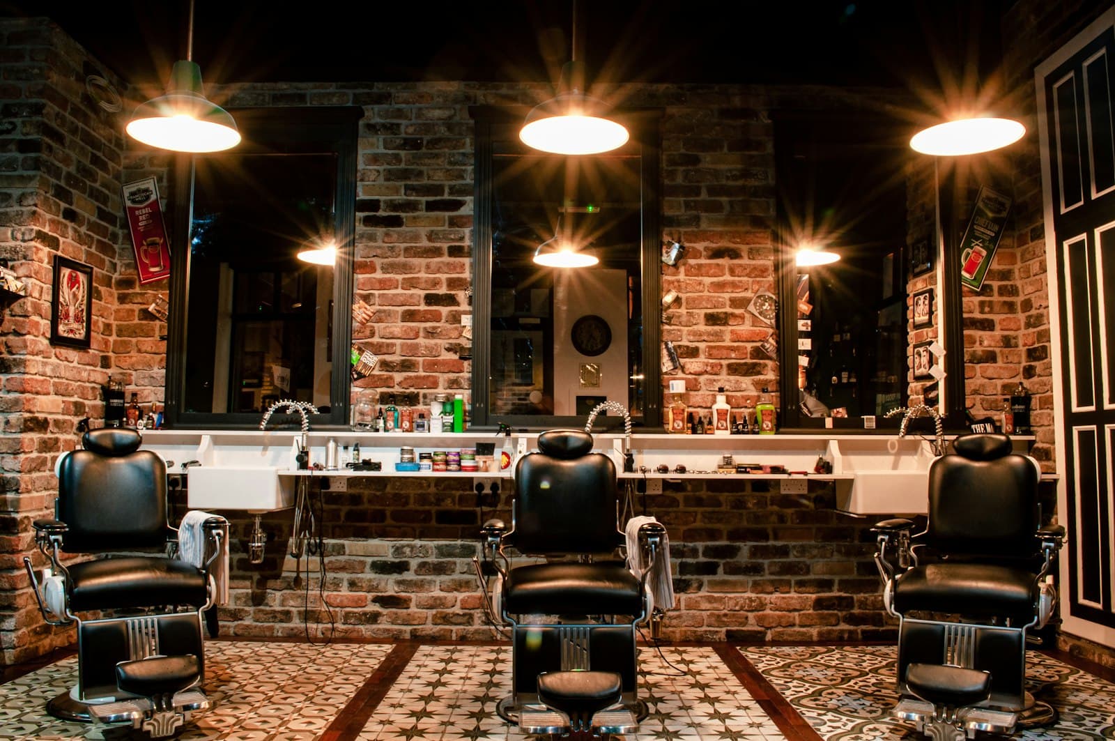 Barber at work